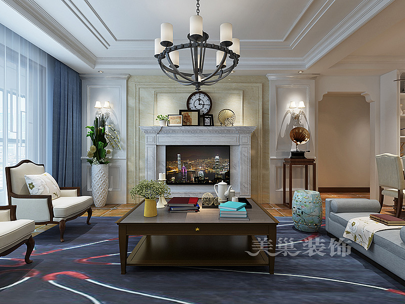 安阳万达146平-美式乡村风格