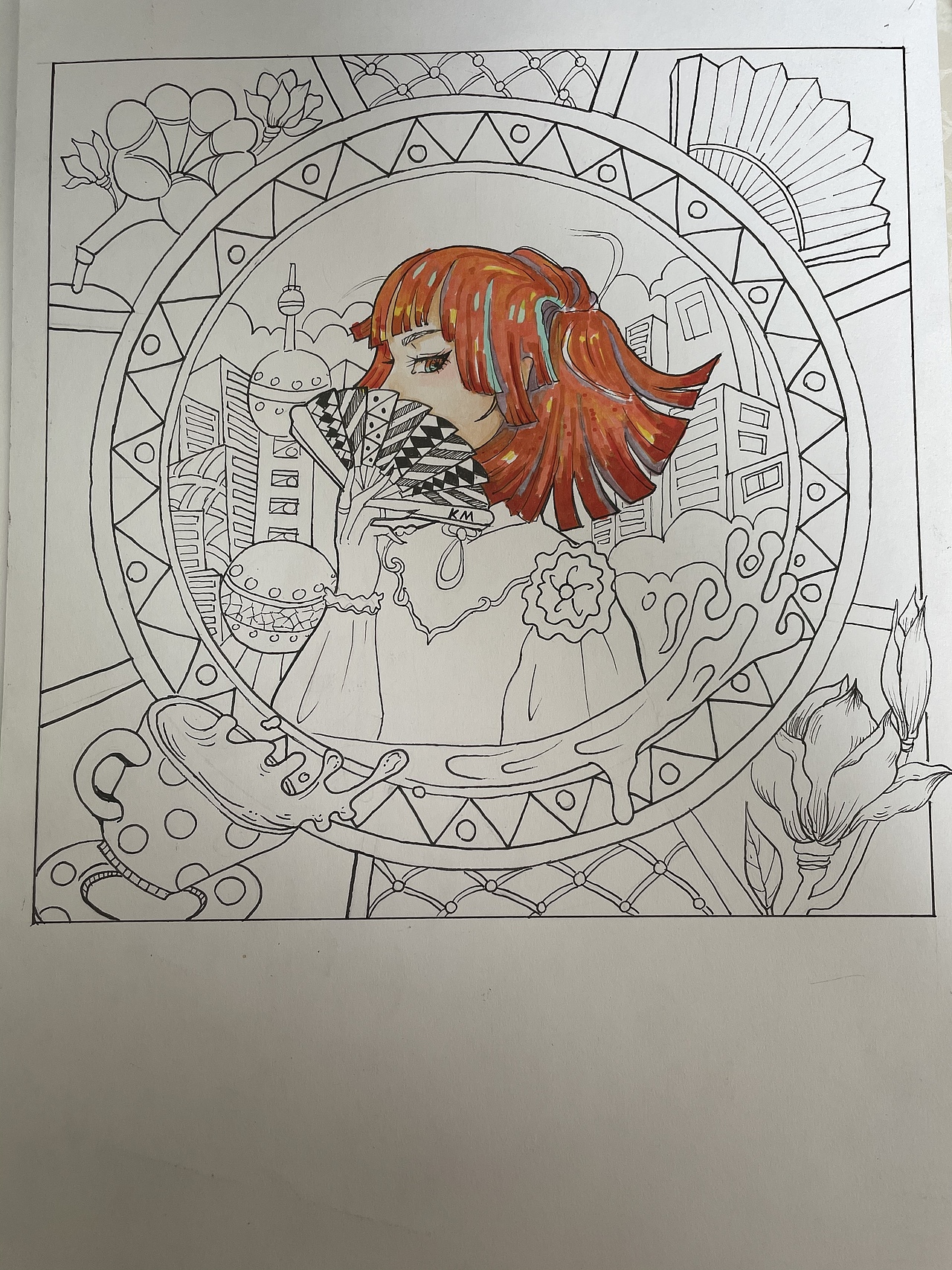 【上海印象2】马克笔装饰画（图ZMjU0NTExMDE2） - 创作习作 - 站酷设计师Karin米可原创素材 - 站酷ZCOOL