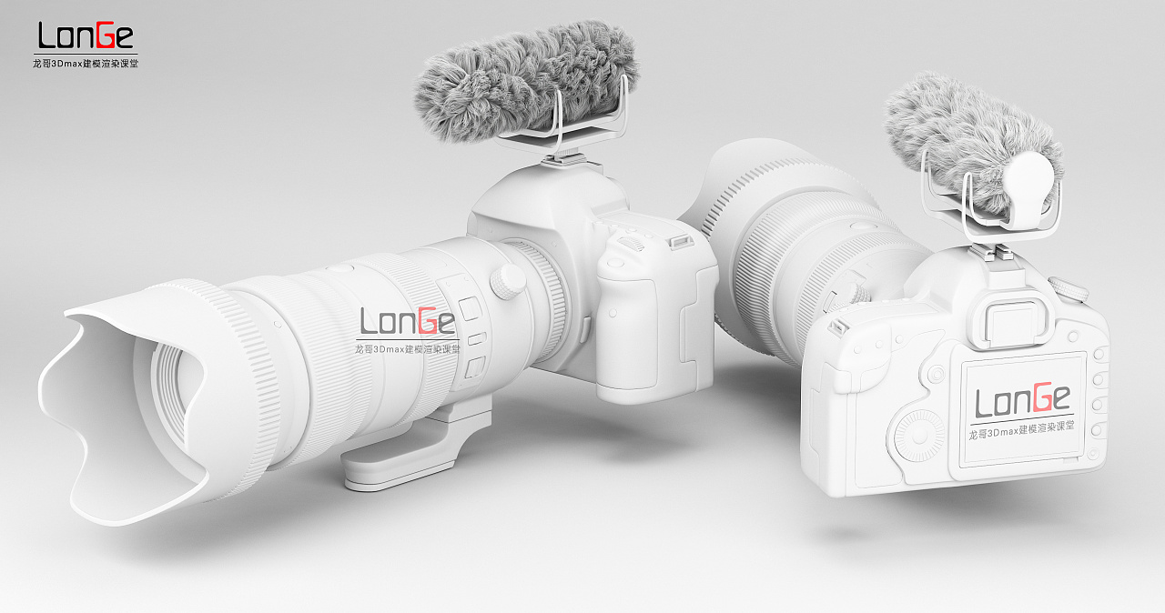 3dmax产品建模,工业建模vr渲染【单反相机建模渲染】