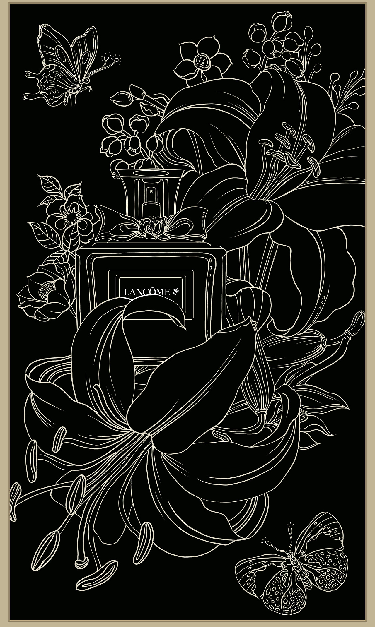 工笔白描国潮风元素插画合集