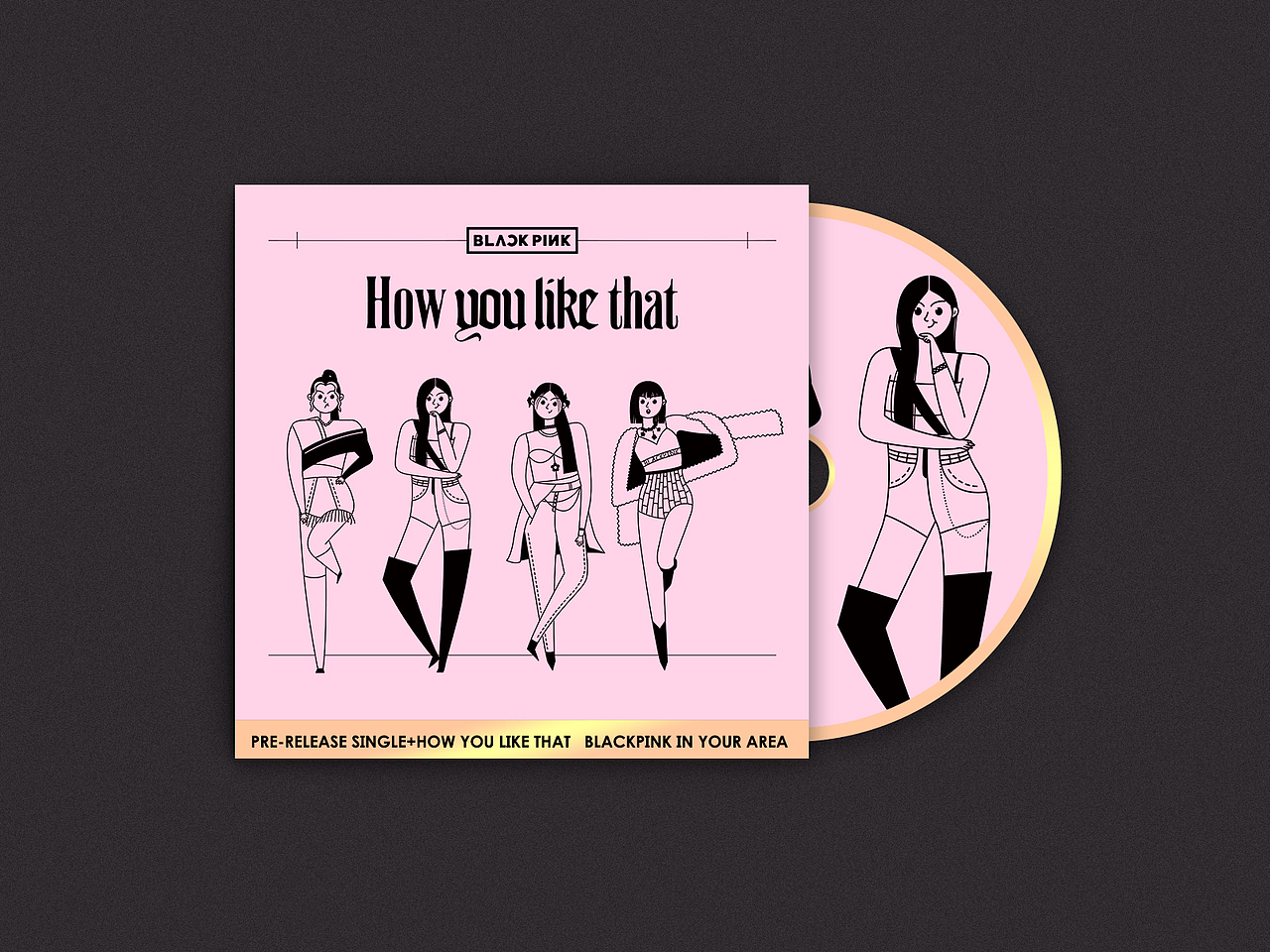 BLACKPINK x HOW YOU LIKE THAT（图ZMjIxNTI1MDYw） - 商业插画 - 站酷设计师TheresaChoi原创素材 - 站酷ZCOOL
