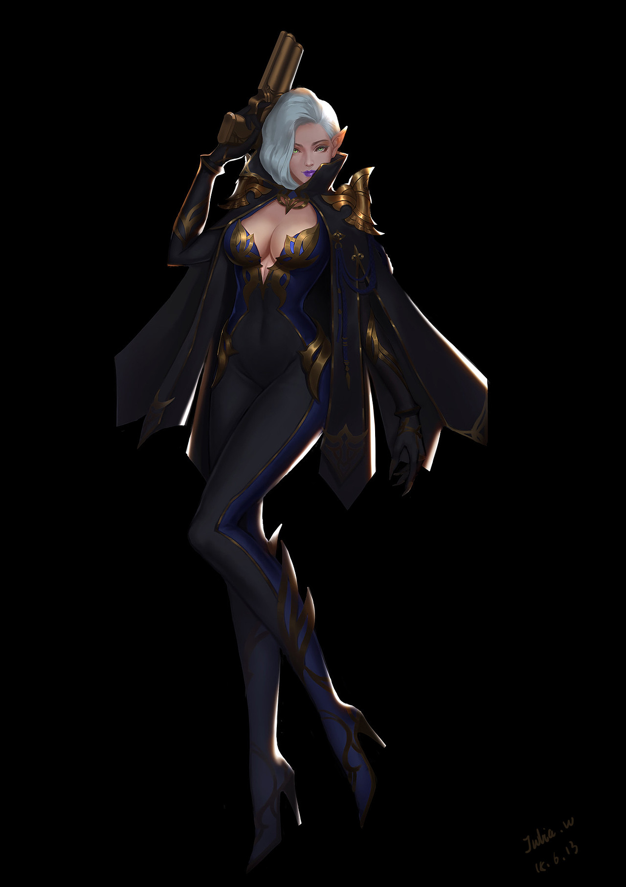 captainblue欧美写实风格角色原画