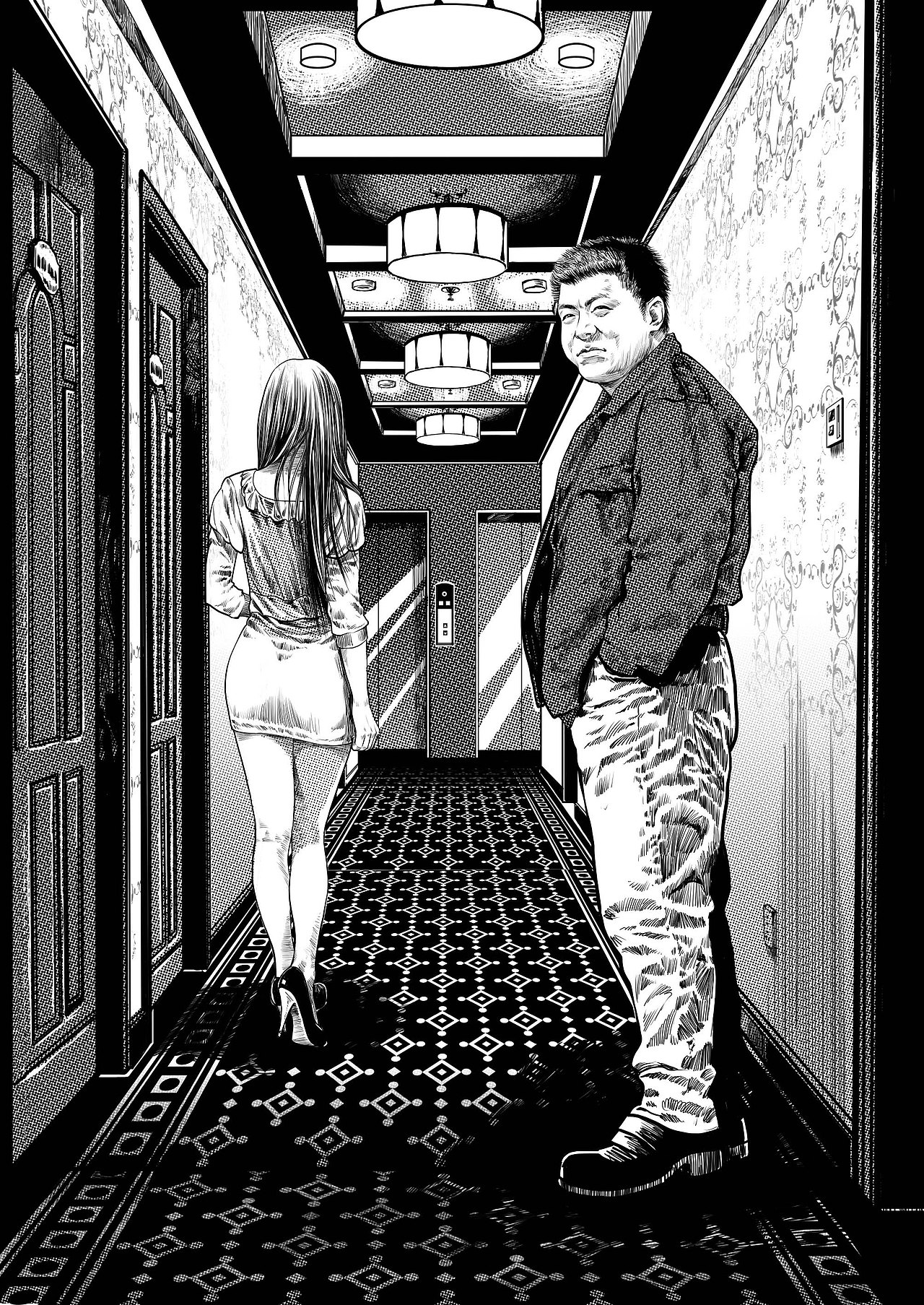 《推理世界》黑白插画 第九发（图ZNzc0NTc1MTI=） - 商业插画 - 站酷设计师Leon_Lee万叔原创素材 - 站酷ZCOOL