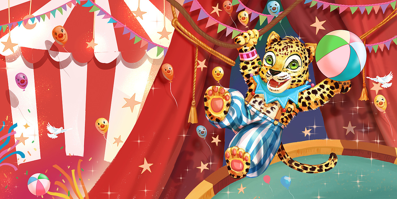 小豹几和小车几（图ZMjEwMjEwOTE2） - 儿童插画 - 站酷设计师浮豆豆原创素材 - 站酷ZCOOL