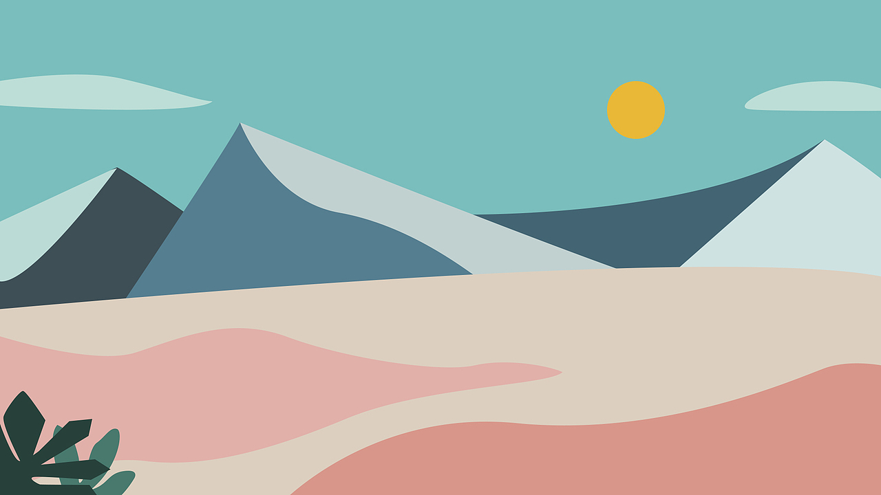 扁平几何风插画