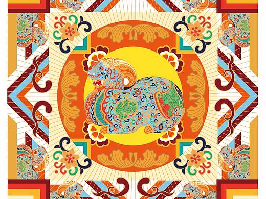 【掐絲琺瑯勾蓮紋異獸】圖案復(fù)原應(yīng)用（個(gè)人主頁(yè)-ZMzgxMjc2NDg=） - 圖案 - 站酷設(shè)計(jì)師喬老爺321原創(chuàng)素材 - 站酷ZCOOL