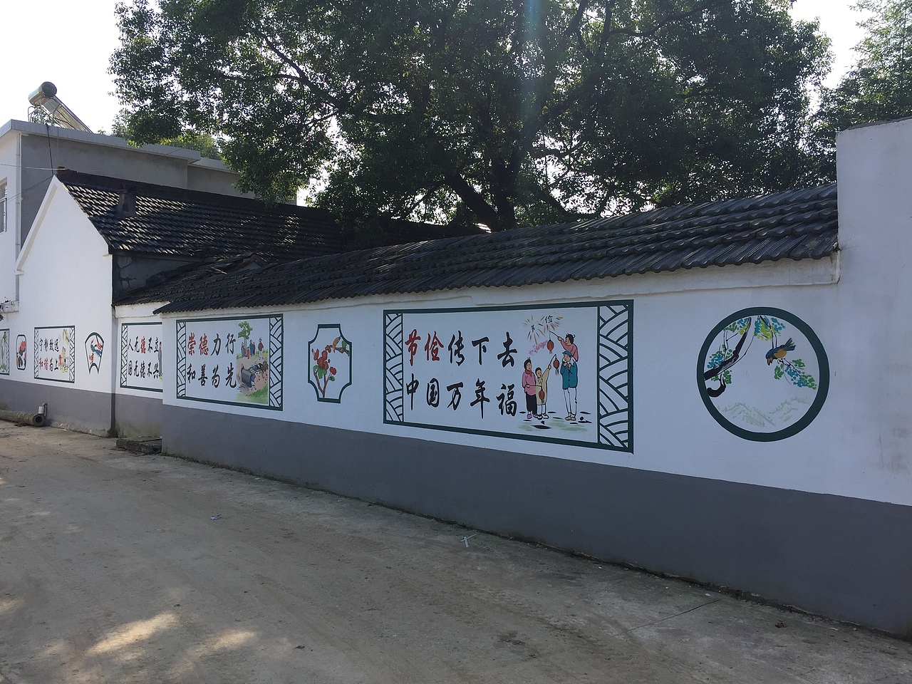 乡镇墙体画、文化墙设计、墙绘制作、美丽乡村墙绘