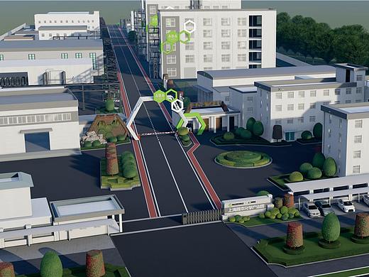 医药化工厂外立面改造及楼体标识设计