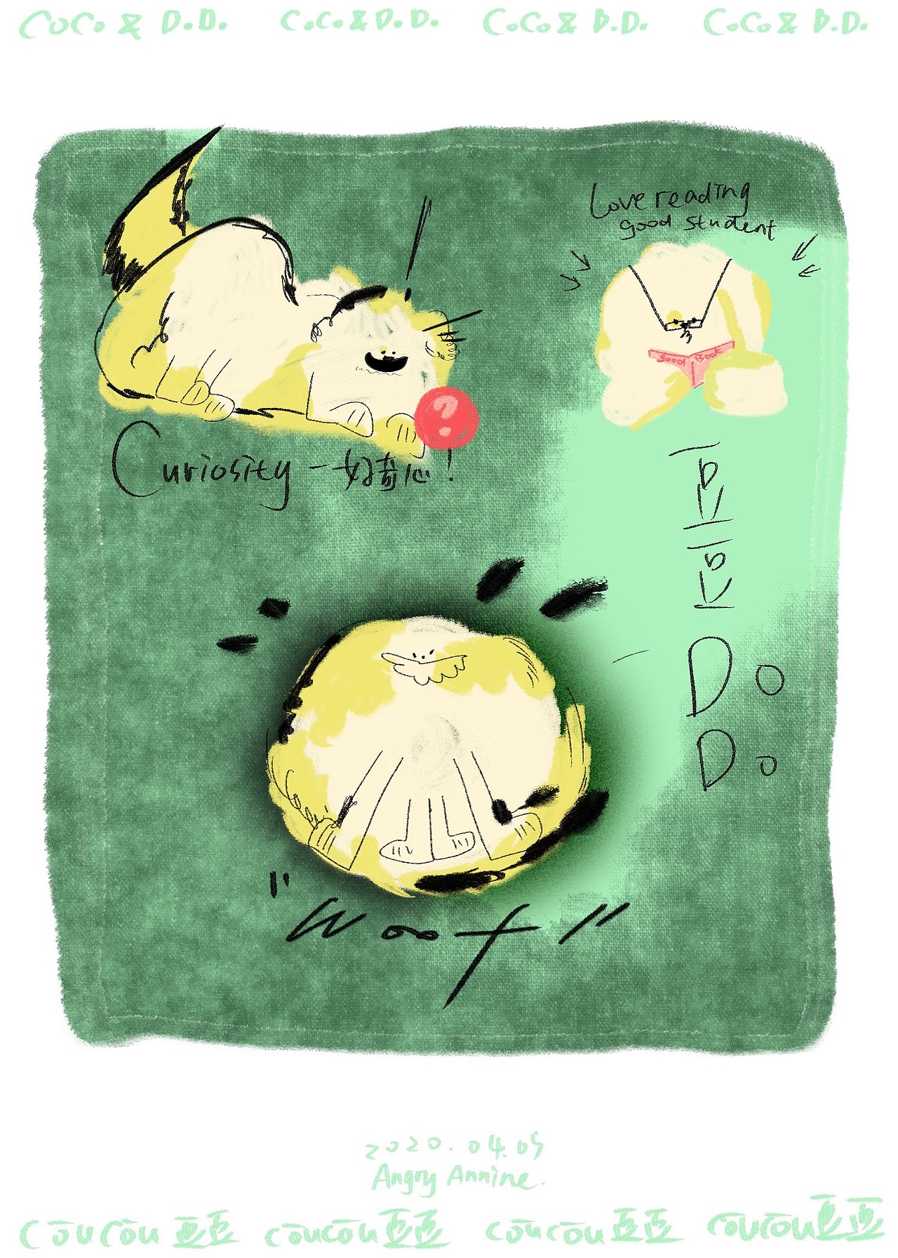 IP设计-coco&dodo的幸福生活（图ZMjA3MDk1OTUy） - 创作习作 - 站酷设计师粉头发annine原创素材 - 站酷ZCOOL