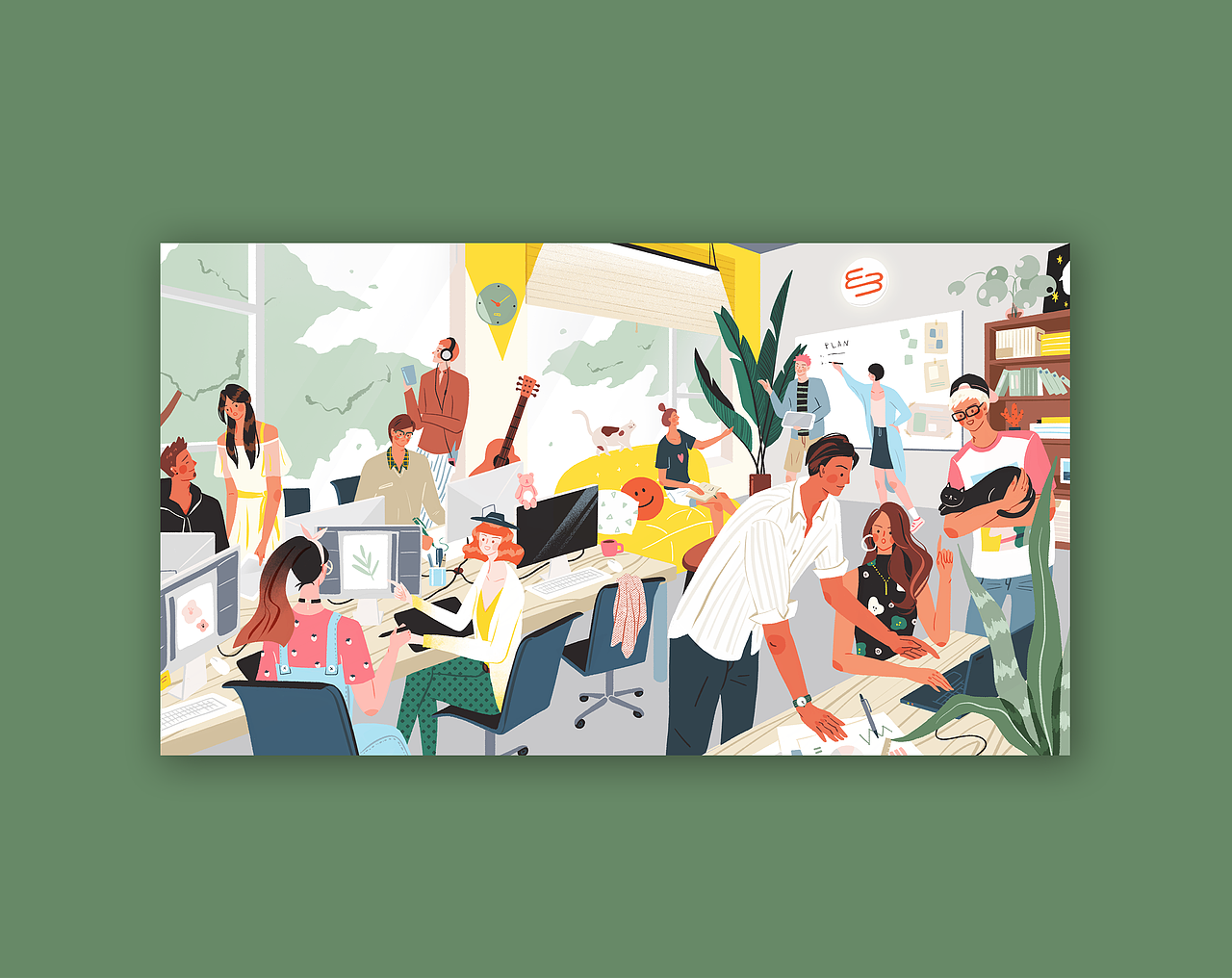 企业团队插画定制×出色品牌设计
