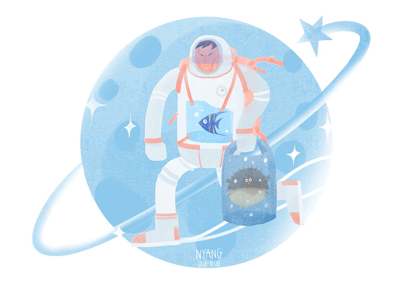 宇航员（图ZMTAzODMwMTMy） - 创作习作 - 站酷设计师马上又原创素材 - 站酷ZCOOL