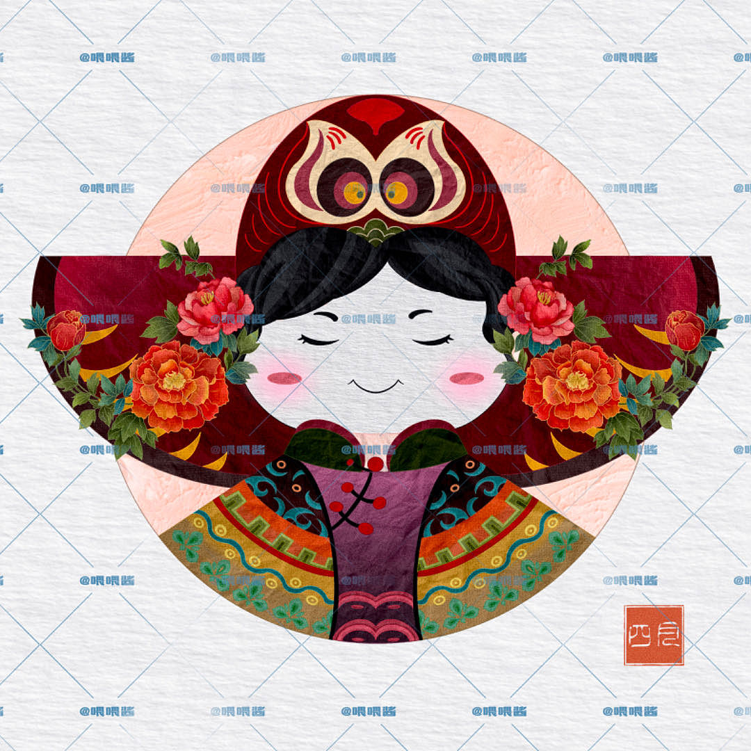 系列套作 12月花令———风筝娃娃
