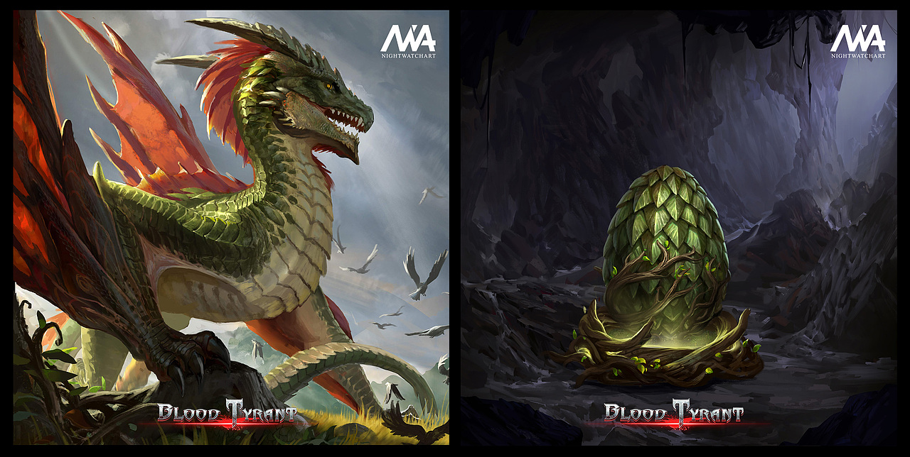 NWA团队作品，为《Blood Tyrant》绘制的部分插图
