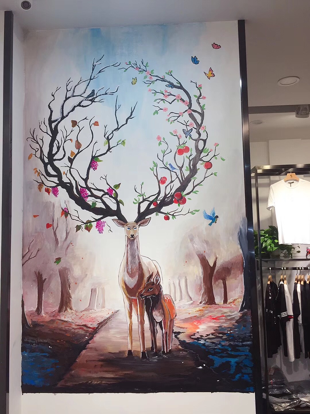 服装店墙绘