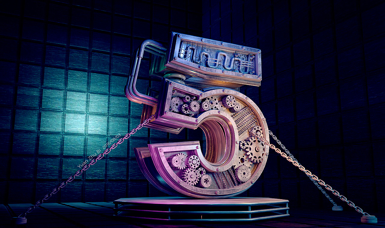 c4d-金属字体(练习)