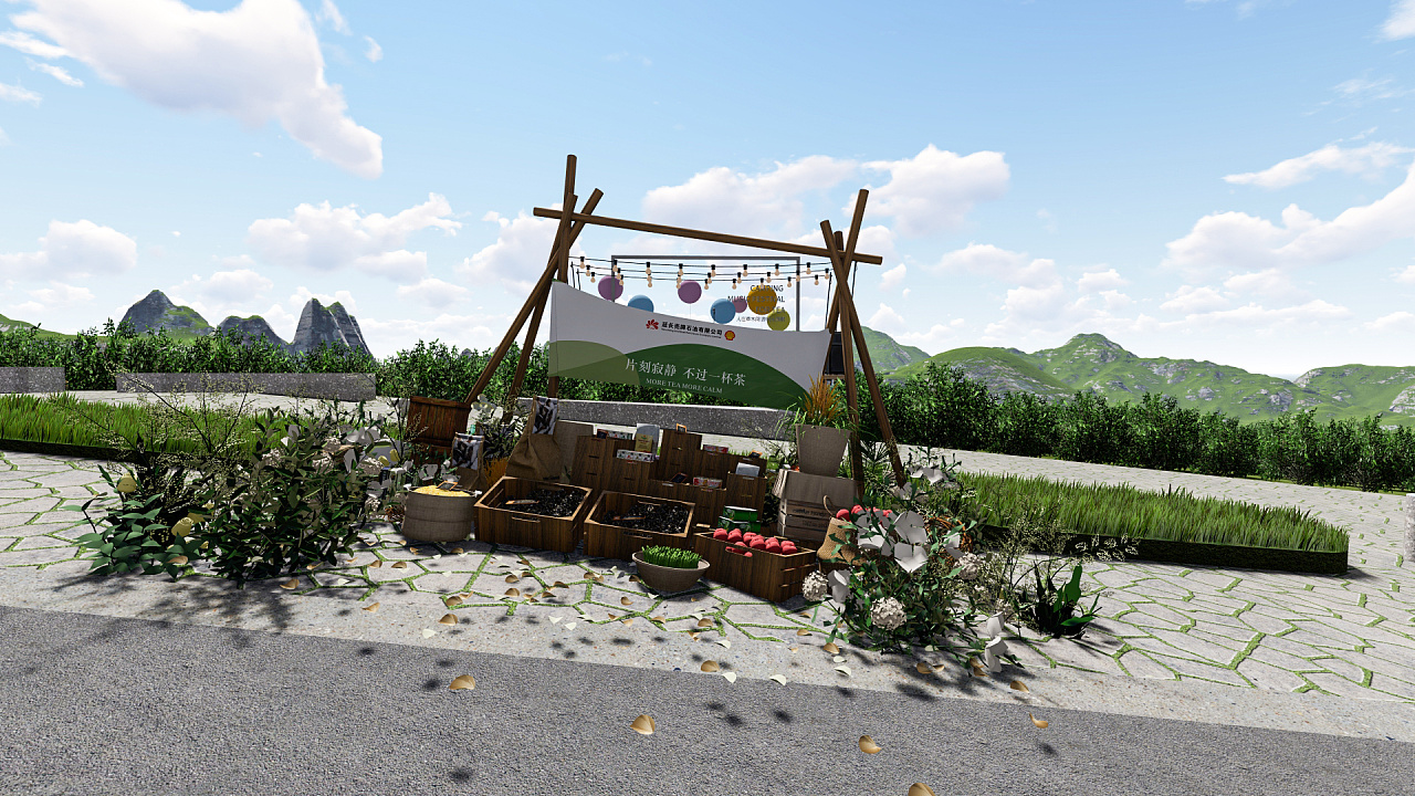 户外活动美陈效果图|三维|场景|不透露姓名的大爷 - 原创作品 - 站酷