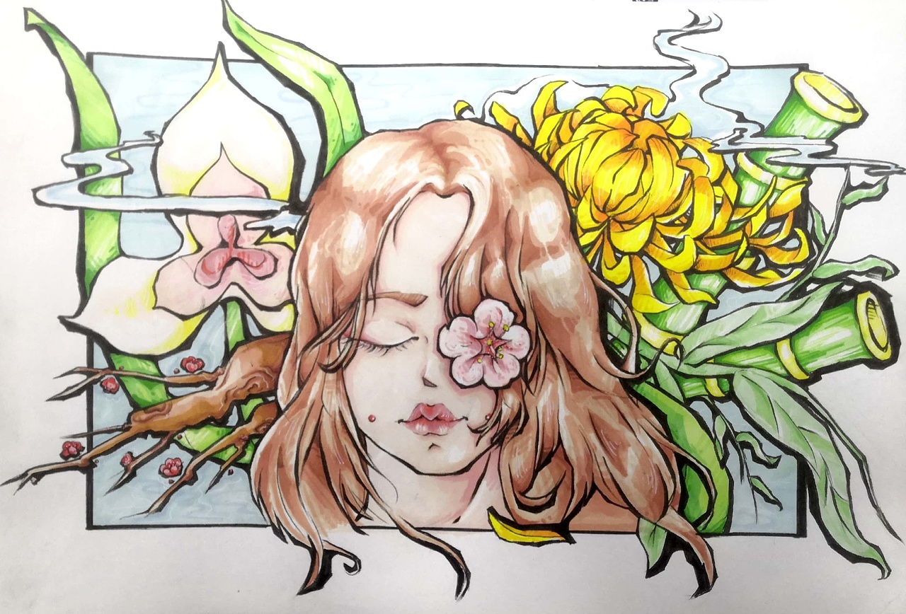 高三学生作业走一波～（图ZMjQ1ODIzMTEy） - 新锐潮流插画 - 站酷设计师孟爷子原创素材 - 站酷ZCOOL