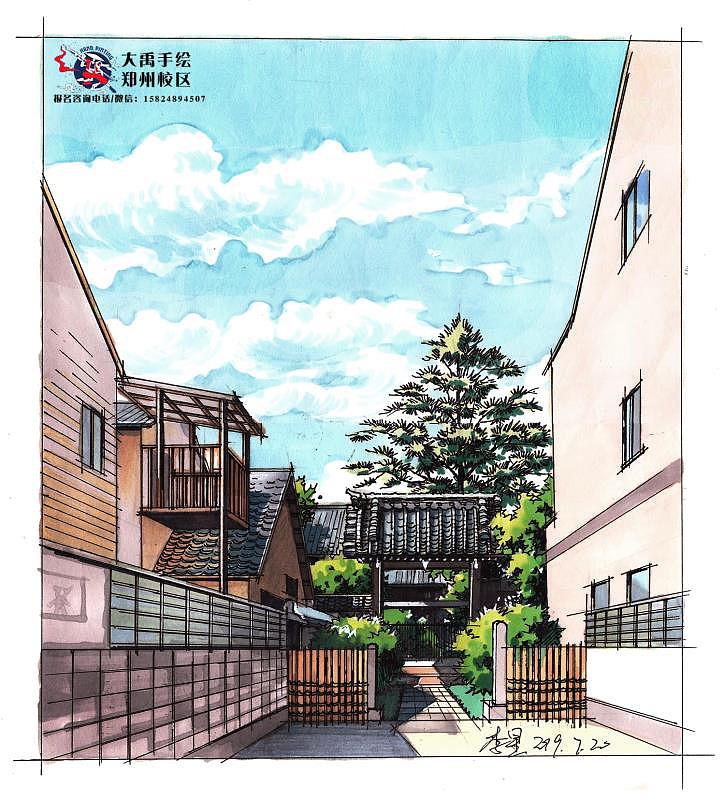 近期画的景观手绘表现（图ZMTc0NTE2MTIw） - 景观设计 - 站酷设计师画手会的老司机原创素材 - 站酷ZCOOL