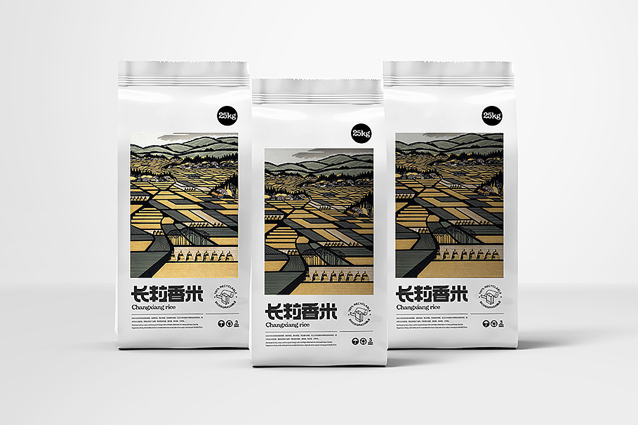 东北大米-插画包装设计（图ZMjQ0OTg3OTc2） - 包装 - 站酷设计师狼耕创意设计原创素材 - 站酷ZCOOL