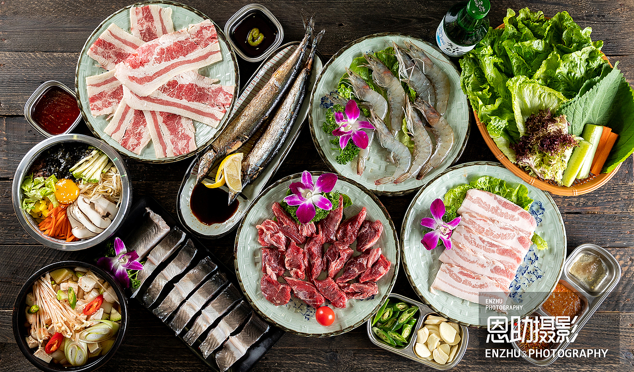 烤肉店美食摄影