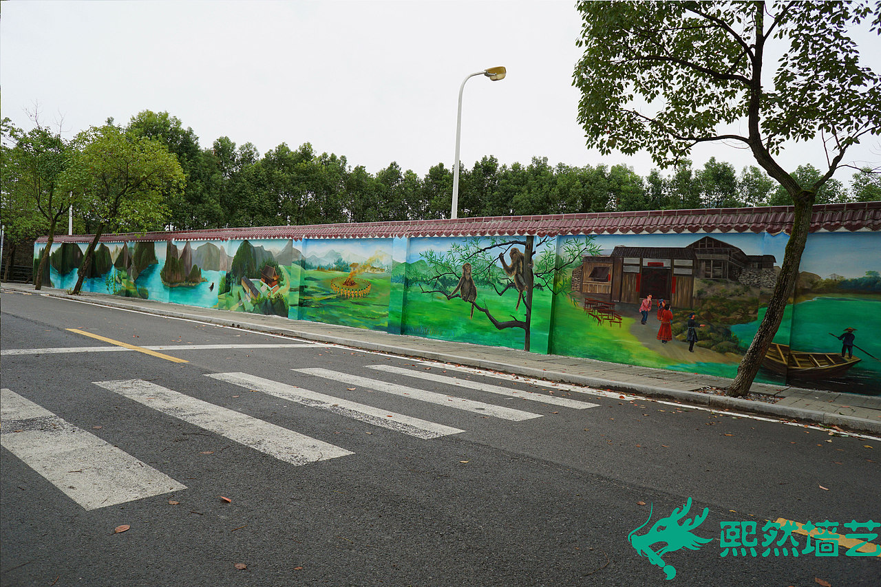 熙然墙艺国家5A景区清江画廊游客步道墙绘壁画—《百里清江画廊》（图ZNjgxODgzMjg=） - 景观设计 - 站酷设计师超级画咖s原创素材 - 站酷ZCOOL