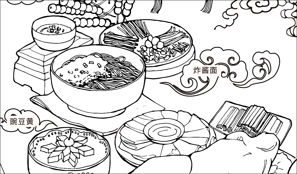 北京美食印象（图ZMTIxMzcwODcy） - 商业插画 - 站酷设计师Shine小画原创素材 - 站酷ZCOOL