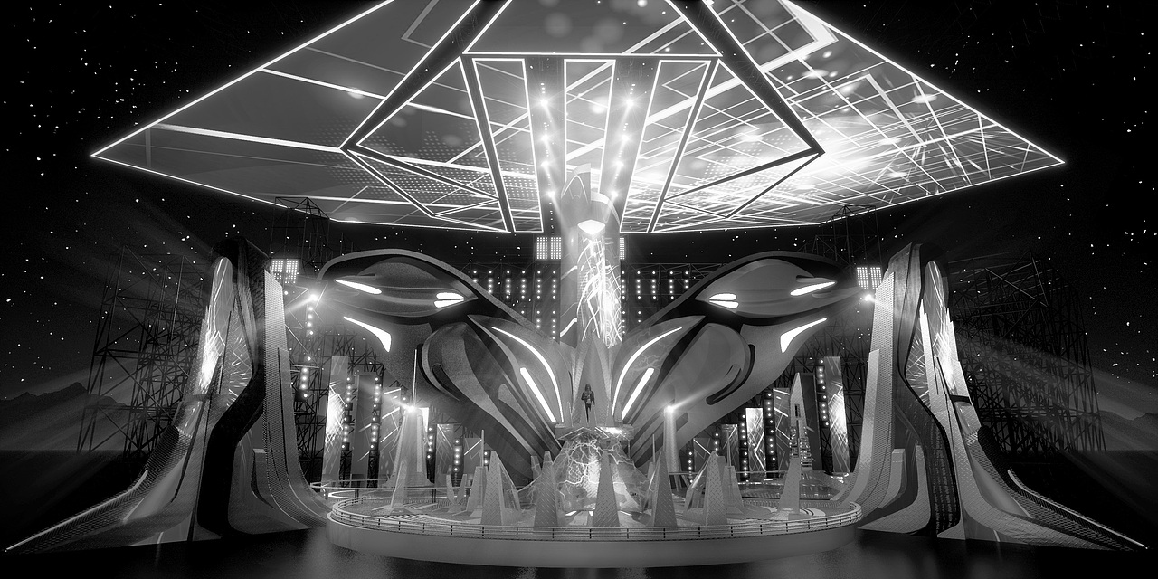 大型机械风户外舞美