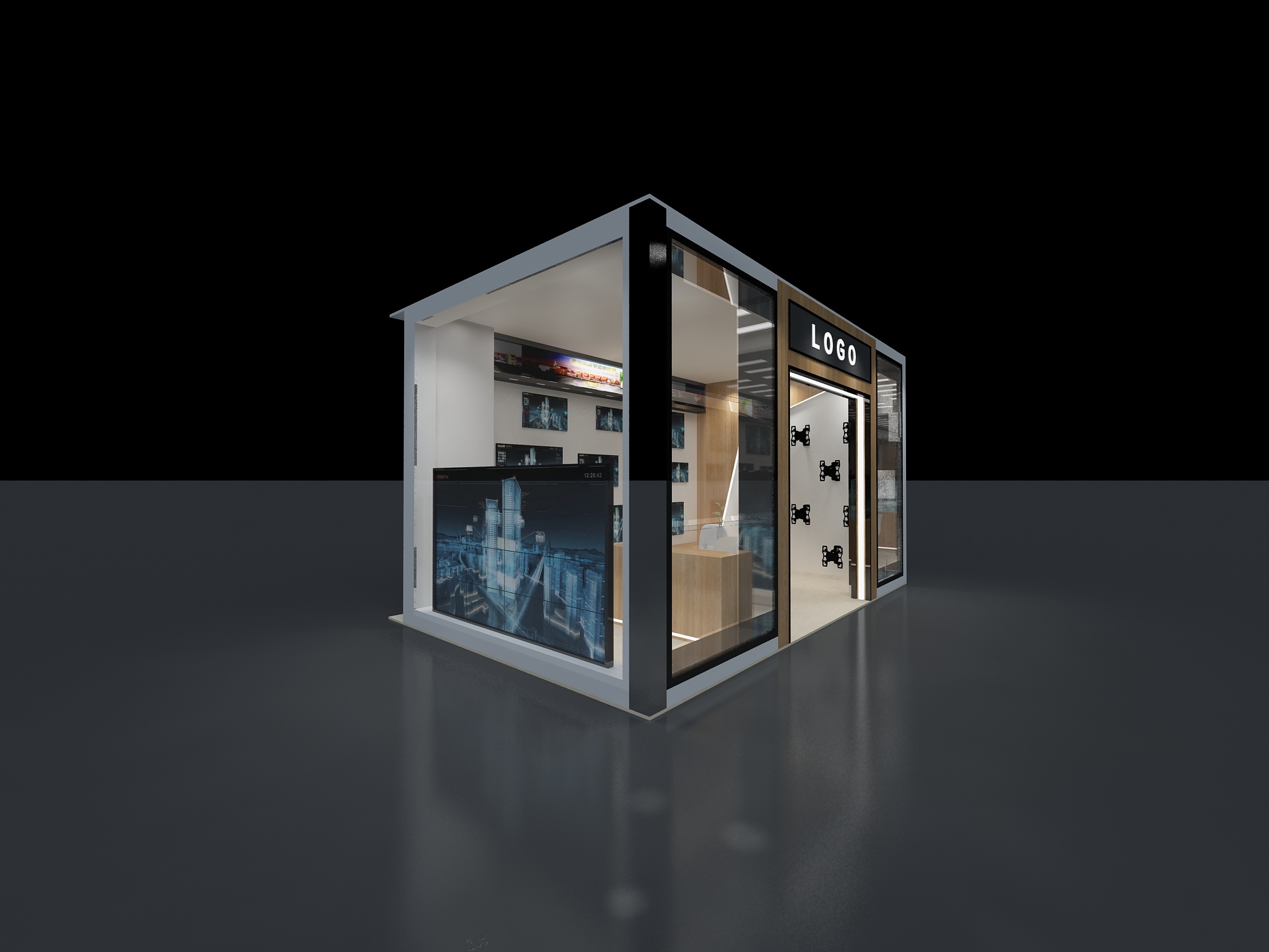 展会展厅活动舞美美陈3d效果图设计