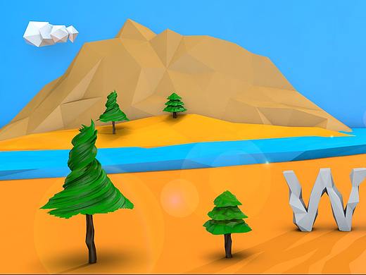 c4d-low poly（个人主页-ZMjQxNDQxMjQ=） - 运营设计 - 站酷设计师h794662670原创素材 - 站酷ZCOOL