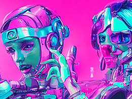 #AI创作实验室#人像，蓝，粉，青