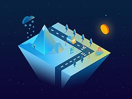 2.5D浮空都市绘画临摹