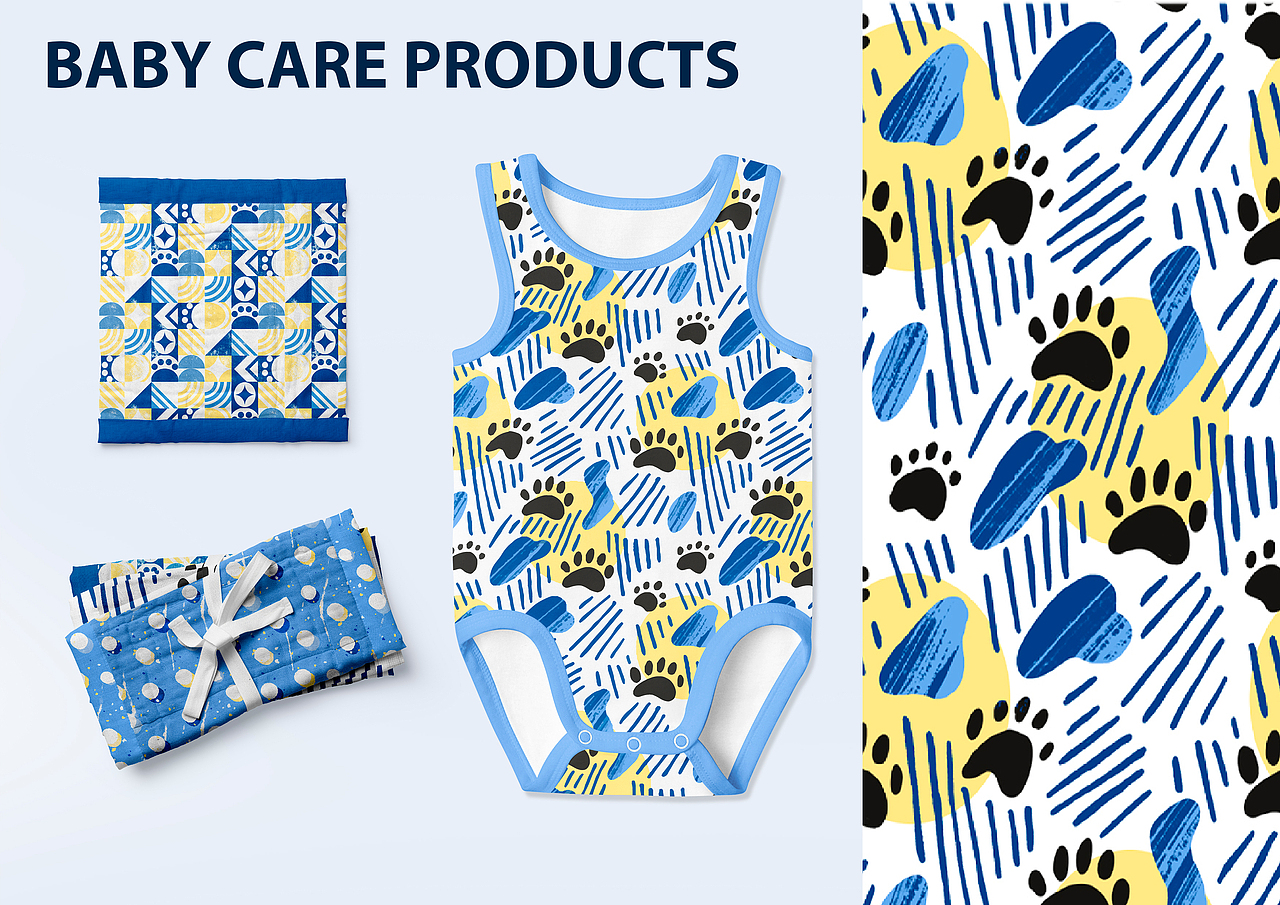 图案设计|母婴产品图案设计|北极熊