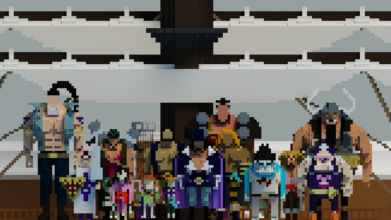 海贼王 顶上战争场景还原3 白胡子海贼团全员出击（图ZMjI3NDE3MTc2） - 动画/影视 - 站酷设计师体素艺术原创素材 - 站酷ZCOOL