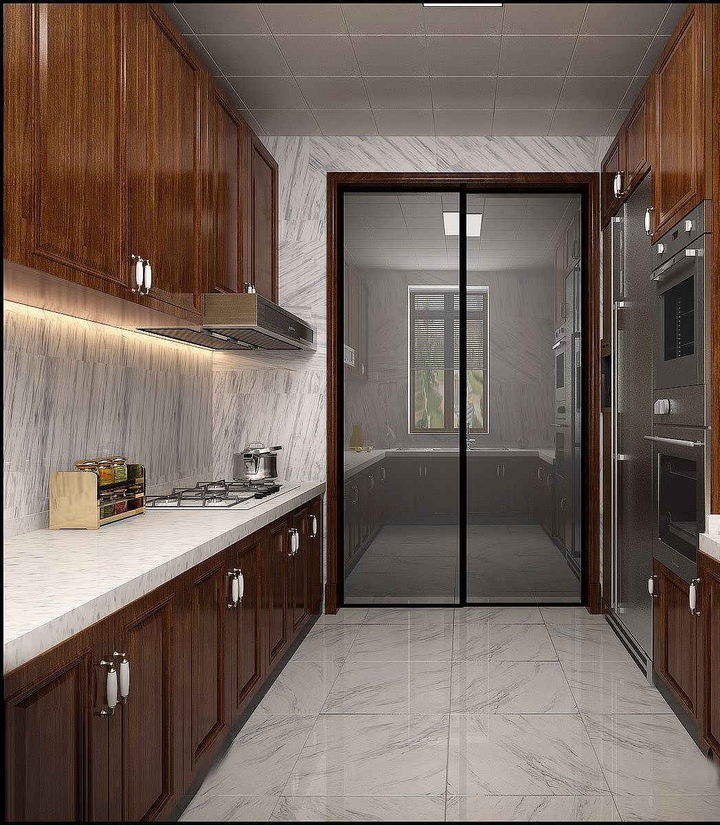 济南万泰装饰诺德名府144平新中式分割装修设计案例