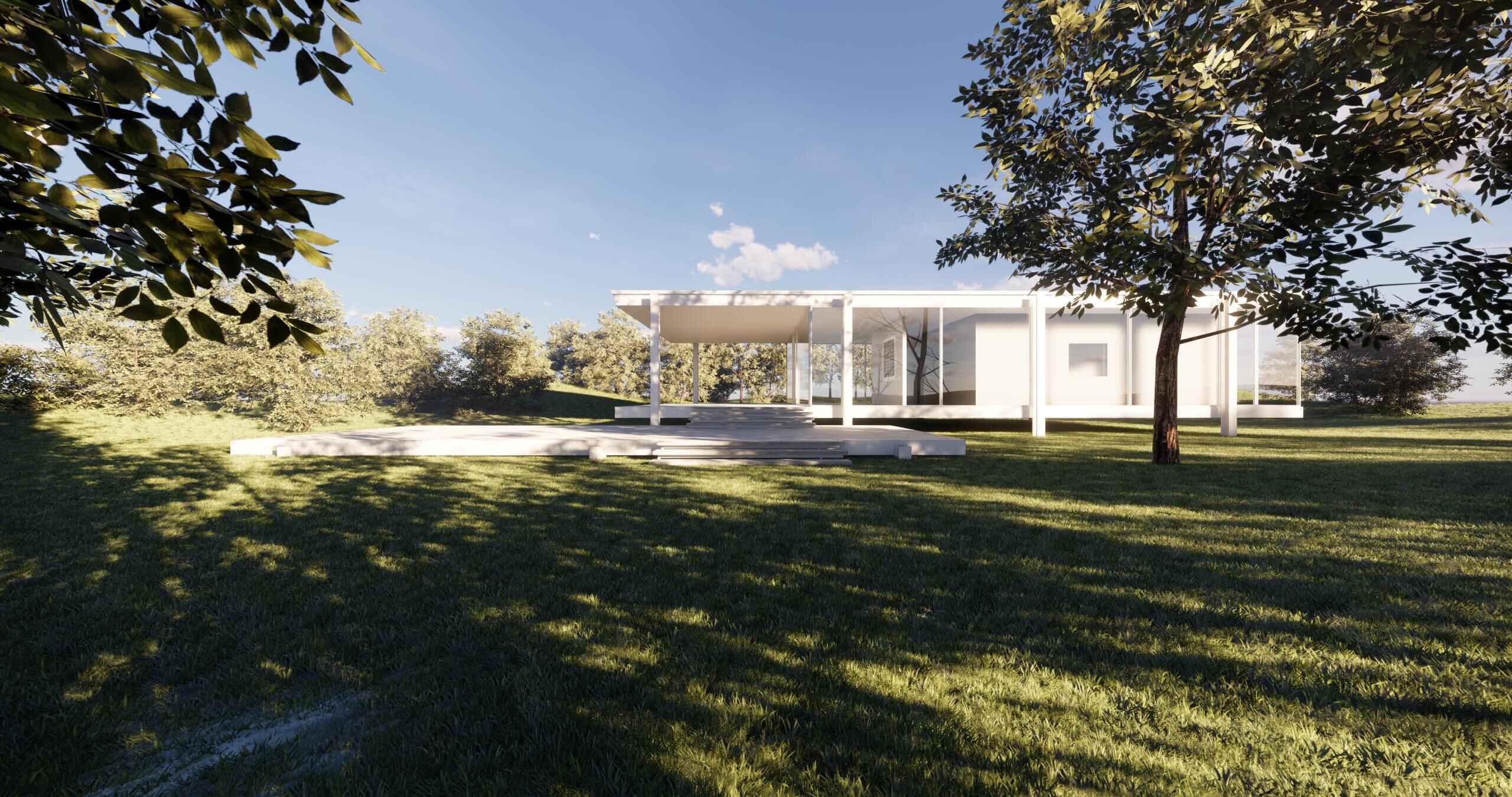 密斯凡德罗 建筑渲染