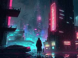 赛博朋克风城市