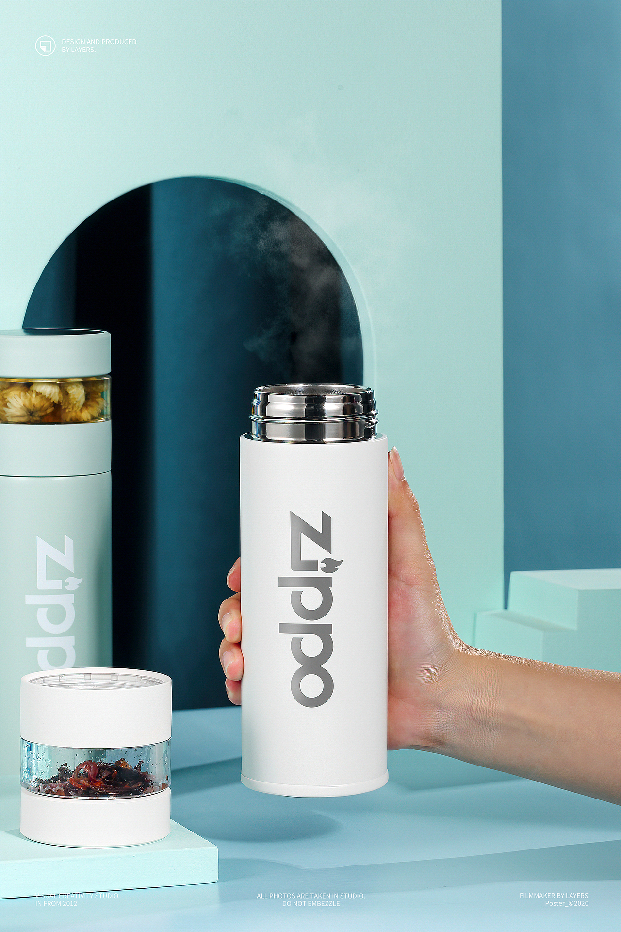 泡茶大师zippo保温杯拍摄