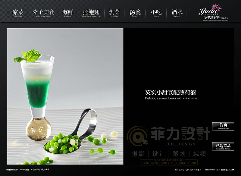 专业的菜谱设计公司,菲力设计作品分子美食分享