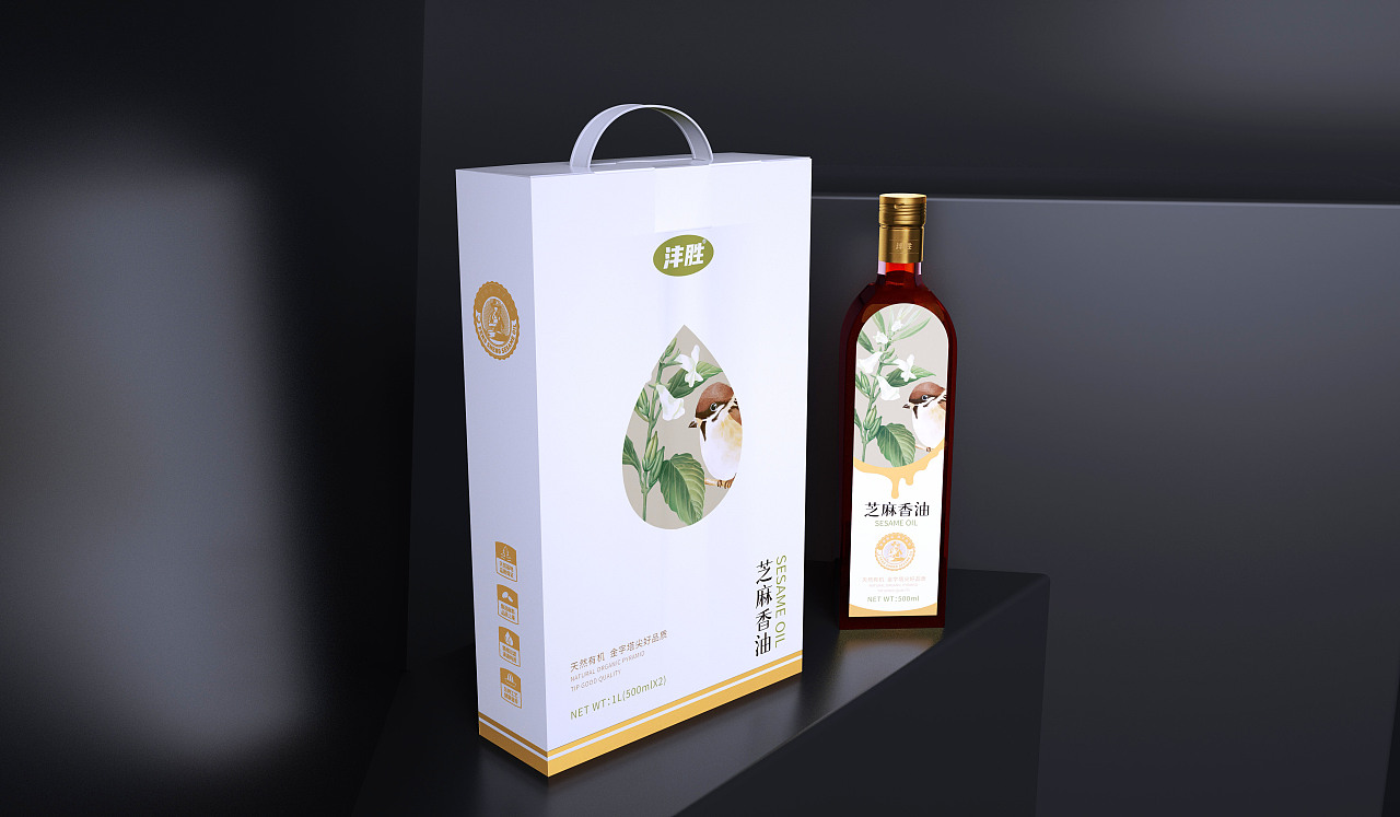 圣智扬作品&芝麻香油包装设计