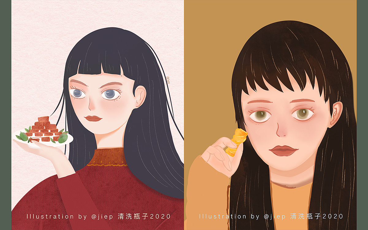 我的2020插画总结(图ZMjM4OTQ2NDA4) - 商业插画 - 站酷设计师jp无糖小花原创素材 - 站酷ZCOOL