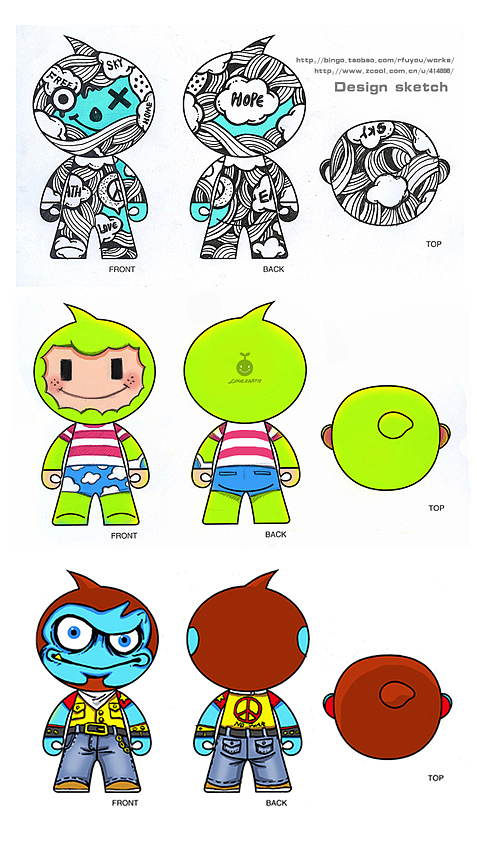 淘公仔表面涂鸦