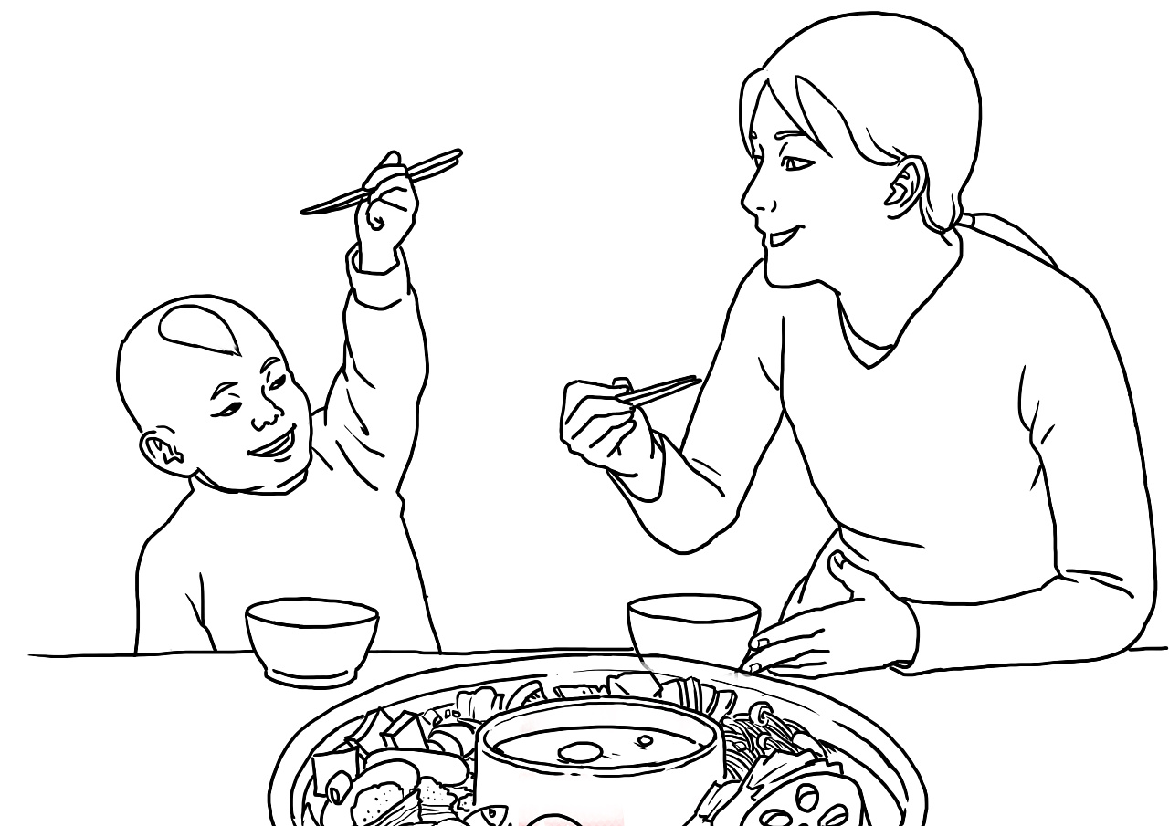 吃饭|插画|插画习作|这个风男很快乐 - 原创作品 - 站酷 (zcool)