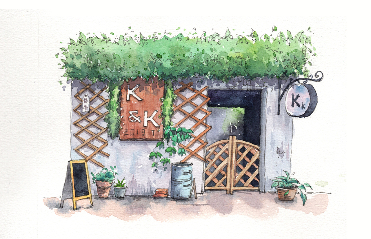 水彩店铺（图ZMTcwNTg5NjQ4） - 艺术插画 - 站酷设计师赵呵呵zz原创素材 - 站酷ZCOOL