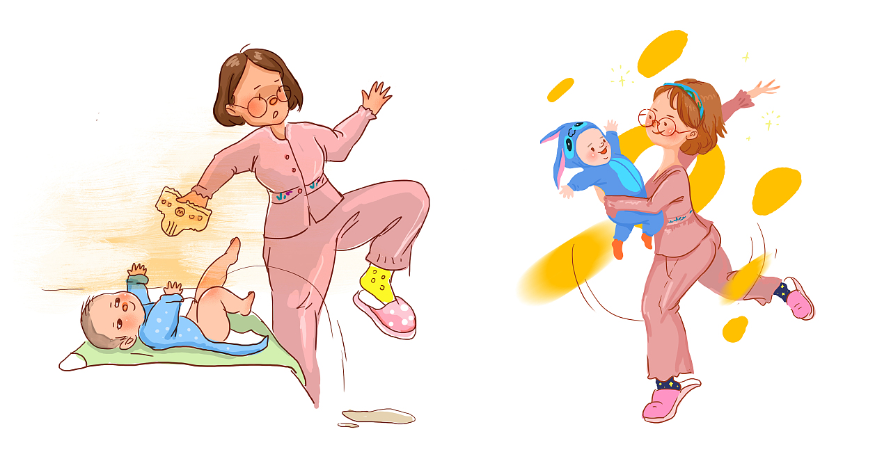 《换尿布》时不时给妈妈来点颜色看看!