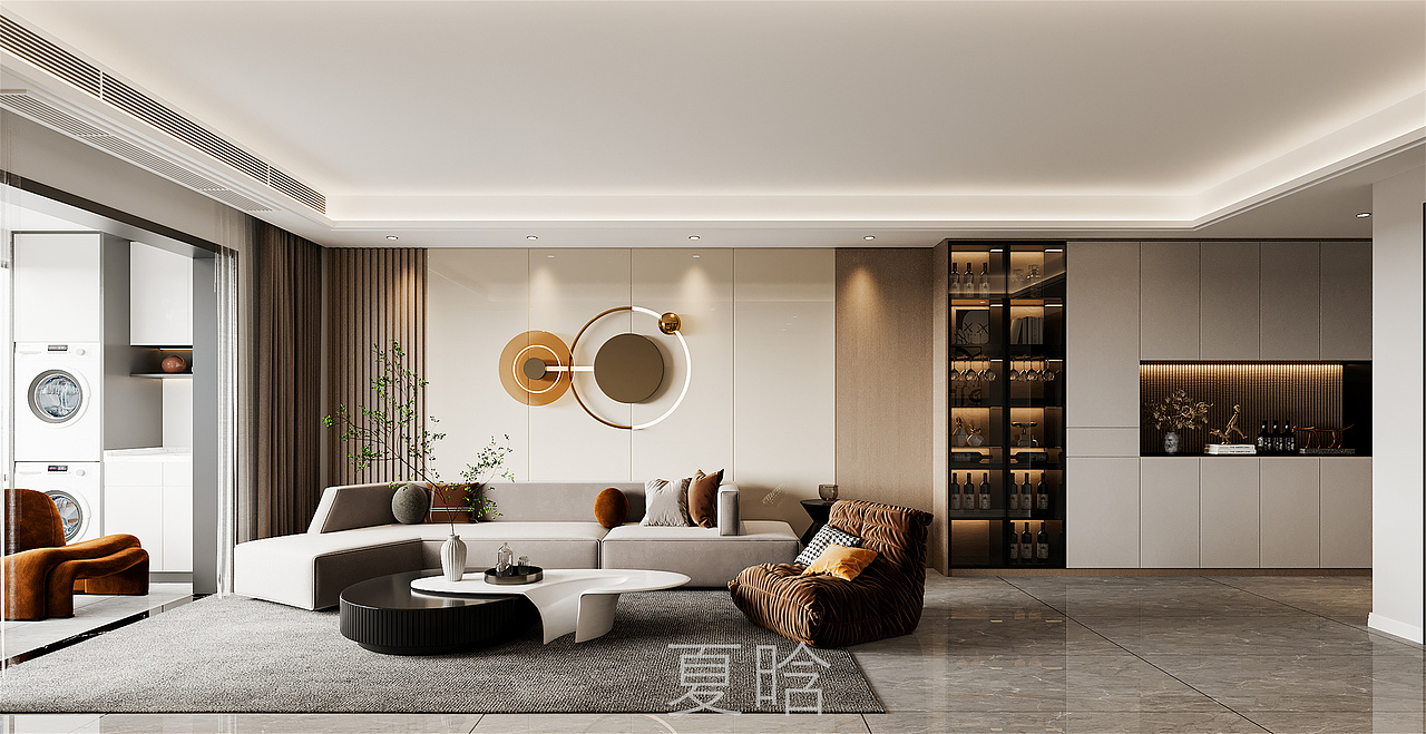 新中式简约客厅卧室装修（图ZMzI2MjE2MDk2） - 家装设计 - 站酷设计师夏晗12原创素材 - 站酷ZCOOL