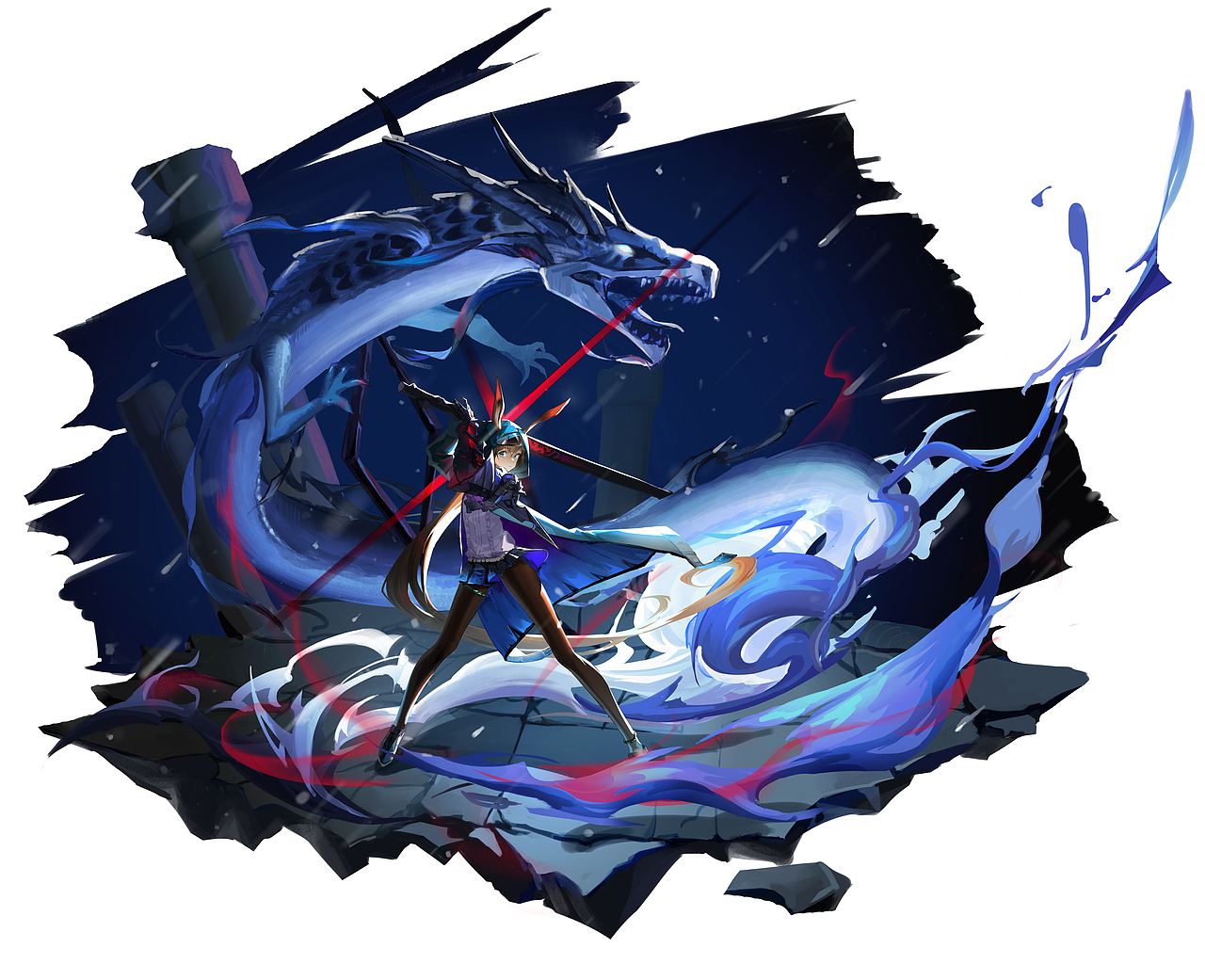 阿米娅（图ZMjYwNTgxMzg0） - 游戏原画 - 站酷设计师Aowuu原创素材 - 站酷ZCOOL