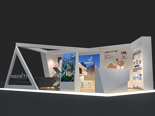 龙湖房地产展位3d效果图设计制作