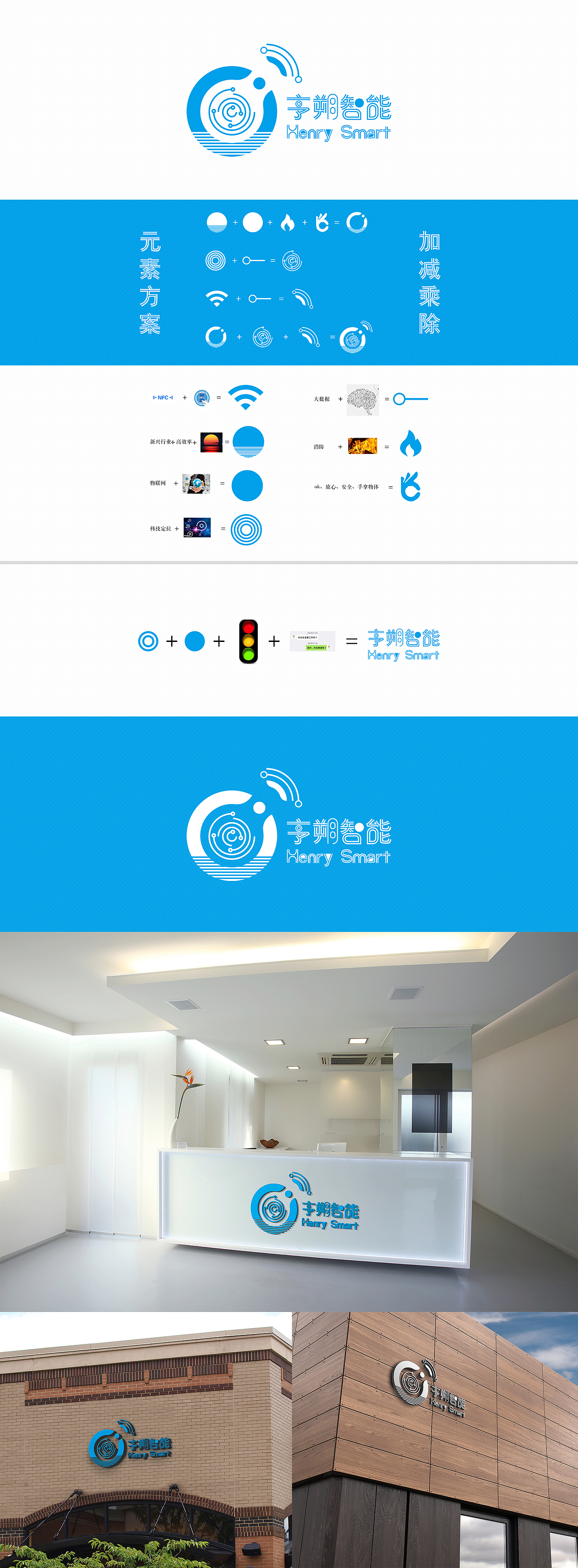 智能消防科技物联网公司LOGO设计思路