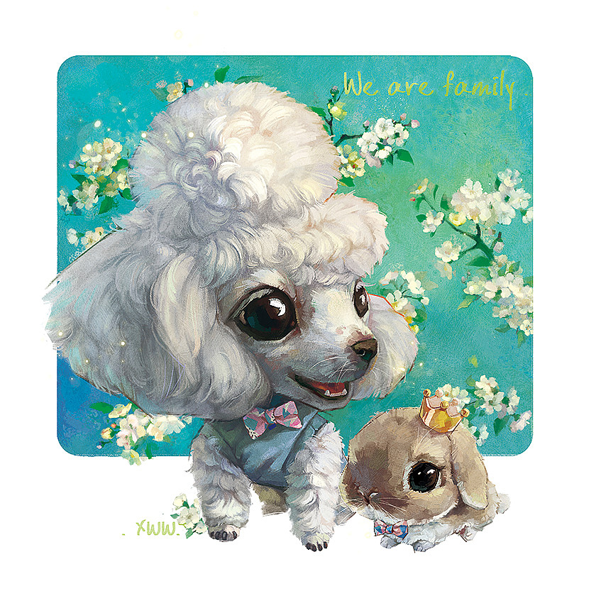 【萌宠by雪娃娃】一家子（图ZMTg2MDM2NDA0） - 商业插画 - 站酷设计师雪娃娃童画原创素材 - 站酷ZCOOL