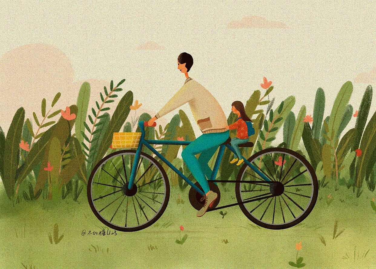 父亲节 插画（图ZMTYyODU3MTI0） - 创作习作 - 站酷设计师精致的猪女孩原创素材 - 站酷ZCOOL